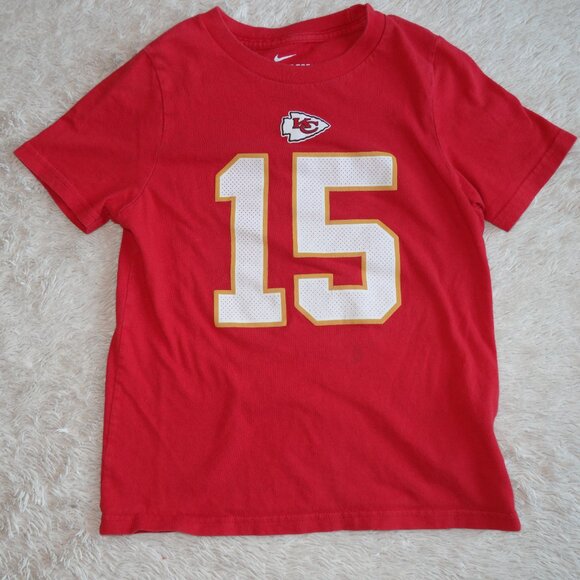 Boys Size 7 Nike Kansas City Chiefs Patrick Mahomes #15 Red NFL Cotton T-Shirt - Picture 2 of 5